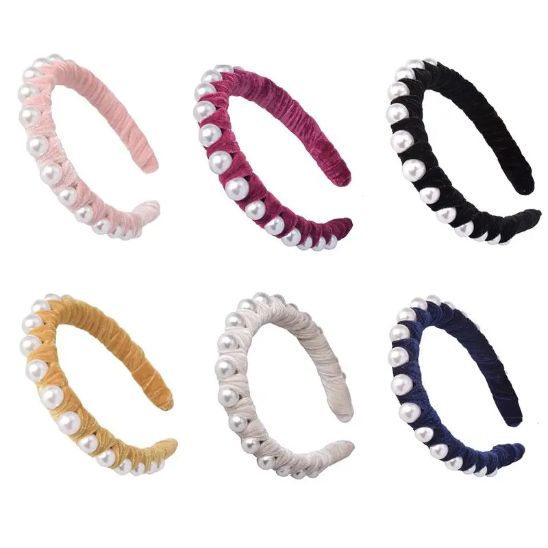 Ethnic Women Headband Braided Velvet Wide Hair Hoop Big Imitation Pearl Headwear
Ethnic Women Headband Braided Velvet Wide Hair Hoop Big Imitation Pearl Headwear
