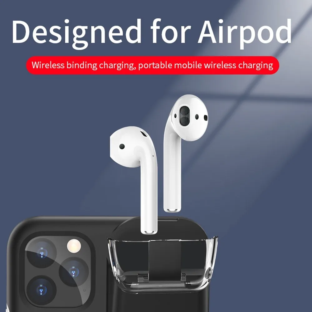 Fashion 2 In1 Case for IPhone 11 Pro Max Coque Xs XR X 8 7 Plus Cover Apple AirPods 1/2 with 200Mah Battery Charging Box | Мобильные