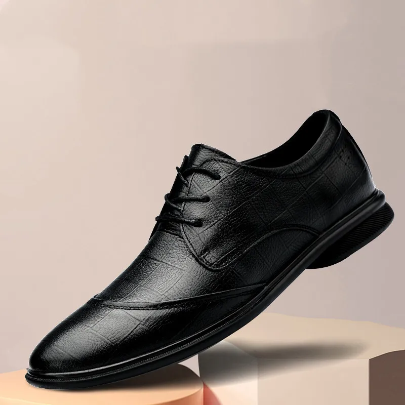 Genuine Leather Shoes New Men's Business Formal Wear All-Match Oxfords For Men Casual Black Brown Wedding Shoes Fashion Footwear
Genuine Leather Shoes New Men's Business Formal Wear All-Match Oxfords For Men Casual Black Brown Wedding Shoes Fashion Footwear