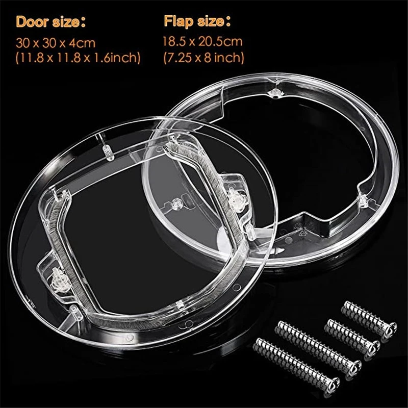 Pet Dog Door Round Transparent Household Cat Gate Lockable Security Pet Entrance Glass Window Puppy Hole Door for Pet
Pet Dog Door Round Transparent Household Cat Gate Lockable Security Pet Entrance Glass Window Puppy Hole Door for Pet