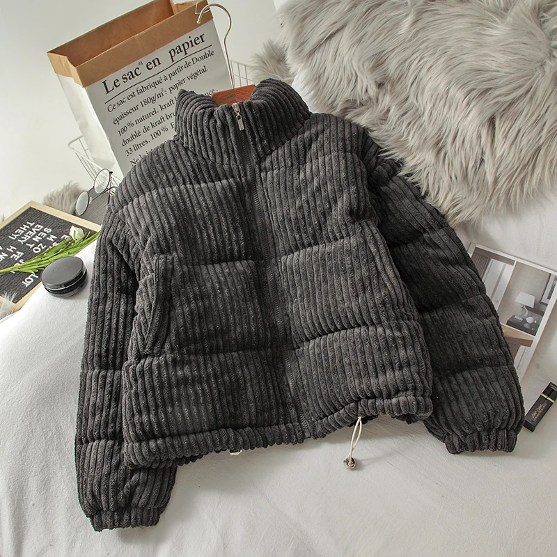 Autumn Winter Fashion Women Stand Collar Thick Warm Parkas Solid All-Match Zip Bread Coats Office Lady Outwear Cotton Jackrts
Autumn Winter Fashion Women Stand Collar Thick Warm Parkas Solid All-Match Zip Bread Coats Office Lady Outwear Cotton Jackrts