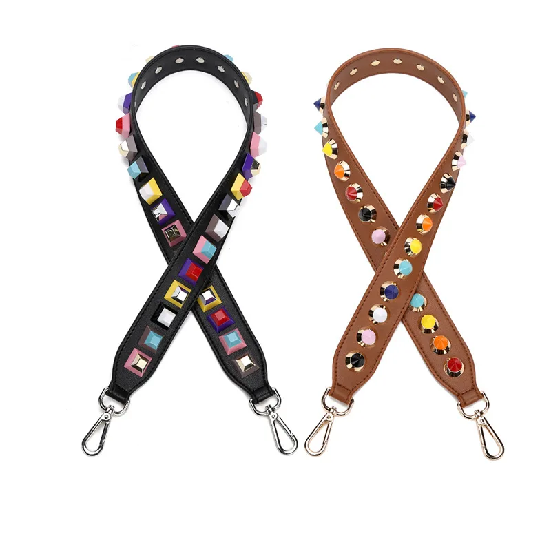 New 2020 Soft leather bag strap color rivet handbags belts floral patchwork women bags strap handle accessory bag parts
New 2020 Soft leather bag strap color rivet handbags belts floral patchwork women bags strap handle accessory bag parts