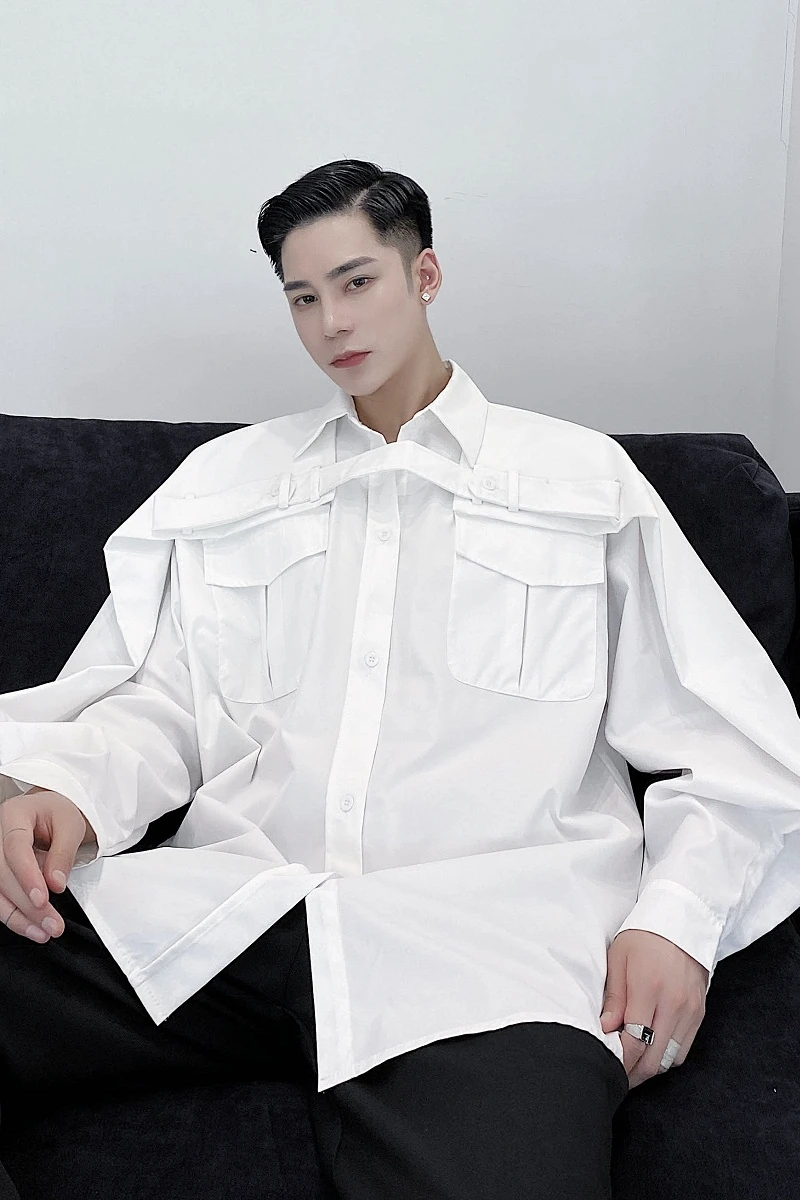 Yohji Dark Men Casual Shirts Two Ways Wear Brand Design Male Shirts Owen Japan Korean Style Clothes Streetwear Chemise Homme
Yohji Dark Men Casual Shirts Two Ways Wear Brand Design Male Shirts Owen Japan Korean Style Clothes Streetwear Chemise Homme