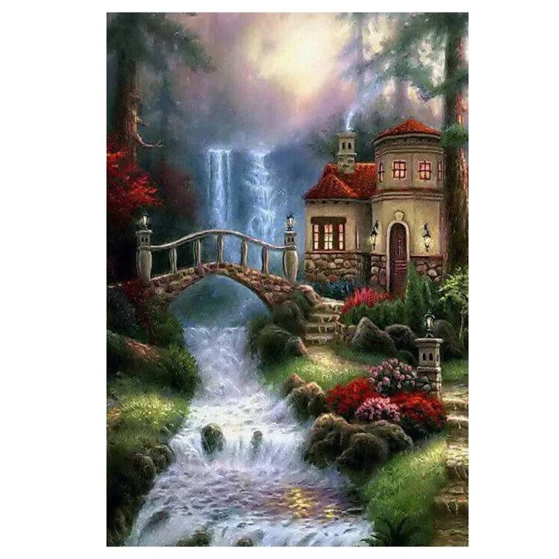 DIY Landscape House Bridge Flowing Water Full Diamond Round Diamond Diamond Painting Kit Home Decoration 30X40cm
DIY Landscape House Bridge Flowing Water Full Diamond Round Diamond Diamond Painting Kit Home Decoration 30X40cm