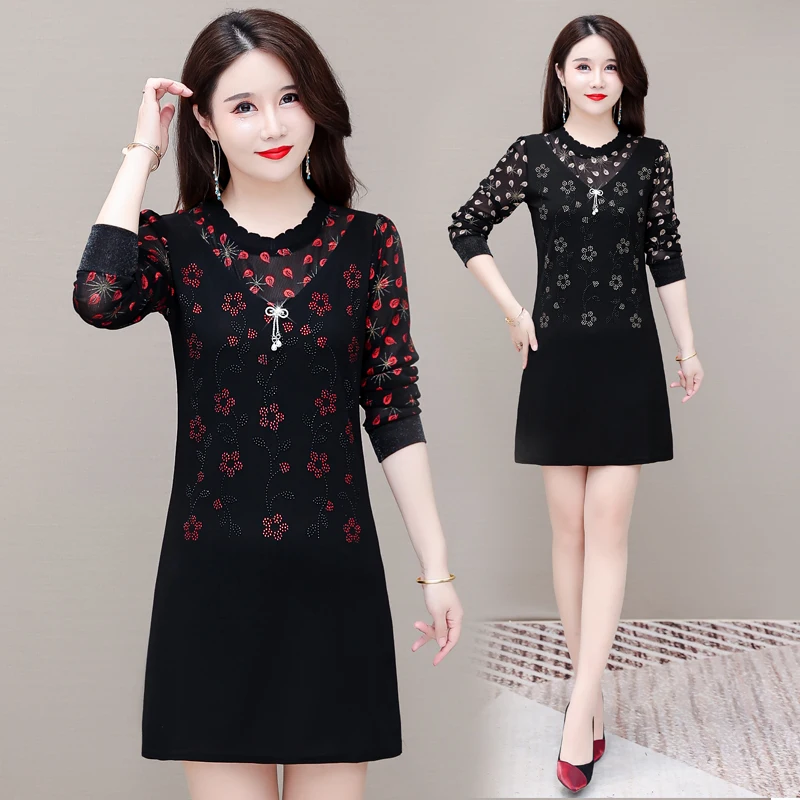 dresses for women elegant Autumn new style Korean fashion lace hot drilling middle-aged mother long-sleeved printing party dress
dresses for women elegant Autumn new style Korean fashion lace hot drilling middle-aged mother long-sleeved printing party dress