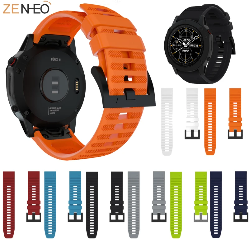 22mm 26mm Quick Fit Watchband For Garmin Fenix 6X 6X Pro 5X 3 3HR Silicone Easyfit Wrist Band for Garmin Fenix 6 6 Pro 5 5 Plus
22mm 26mm Quick Fit Watchband For Garmin Fenix 6X 6X Pro 5X 3 3HR Silicone Easyfit Wrist Band for Garmin Fenix 6 6 Pro 5 5 Plus