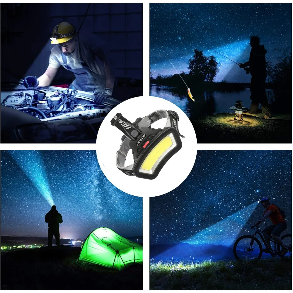 Powerful Led Headlamp 8000LM Head lamp USB Rechargeable COB Headlight Waterproof Fishing Light by 18650 Battery
Powerful Led Headlamp 8000LM Head lamp USB Rechargeable COB Headlight Waterproof Fishing Light by 18650 Battery