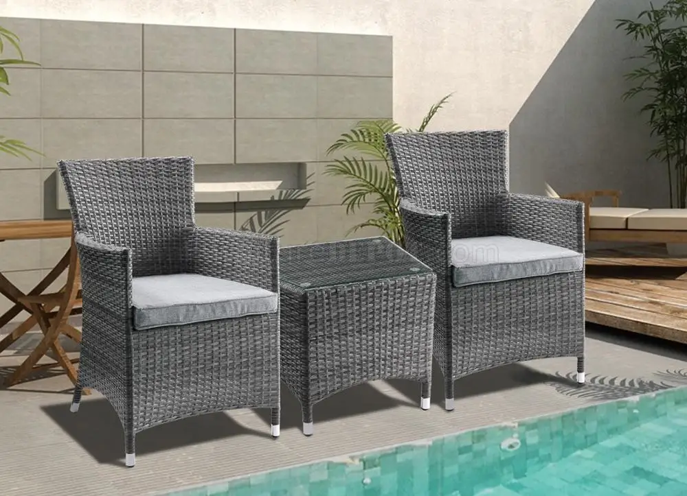Wicker 3 Piece Patio Furniture Set 2 Chair Poolside Garden Chair Set Home Outdoor Furniture
Wicker 3 Piece Patio Furniture Set 2 Chair Poolside Garden Chair Set Home Outdoor Furniture