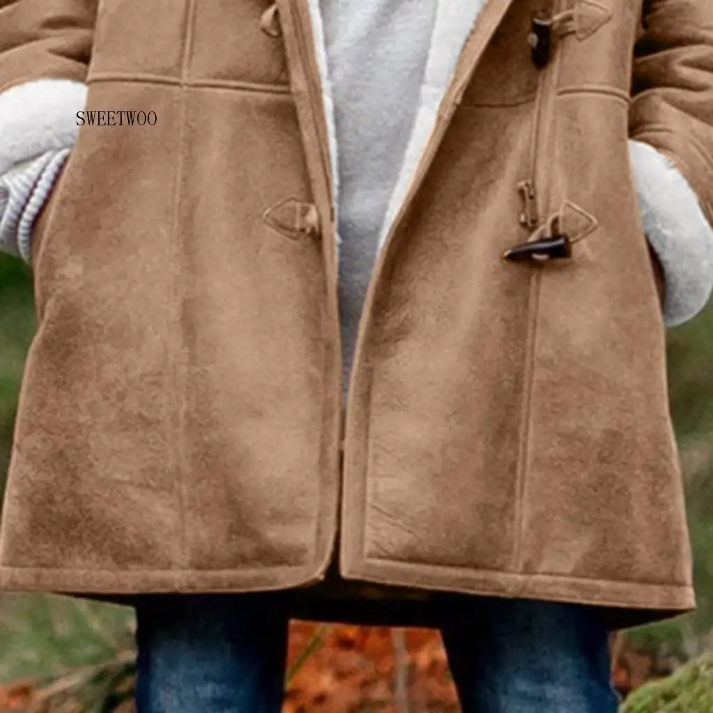 Women Coats Winter Plus Size Solid Velvet Coat Long Sleeve Horn Buckle Pocket Overcoat Warm Cardigan Jacket For Female
Women Coats Winter Plus Size Solid Velvet Coat Long Sleeve Horn Buckle Pocket Overcoat Warm Cardigan Jacket For Female