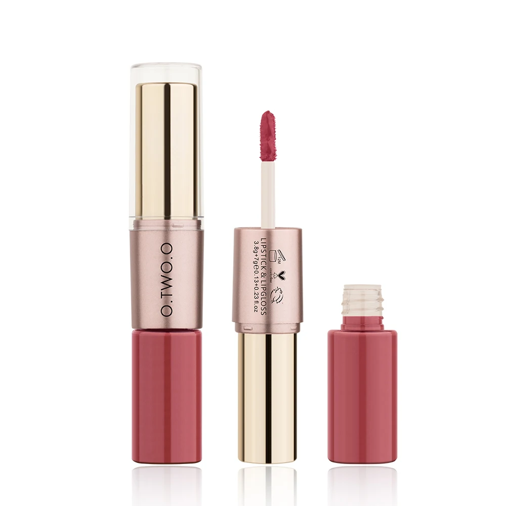 

2 In 1 Matte Lipstick Lips Makeup Cosmetics Waterproof Pintalabios Batom Mate Lip Gloss Rouge 12 Colors Choose