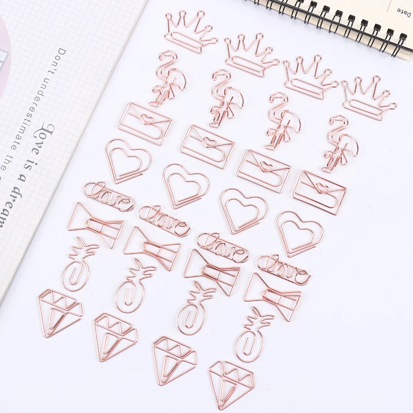 5 шт./упак. мультфильм Форма Бумага зажимы Kawaii канцелярский прозрачный фото