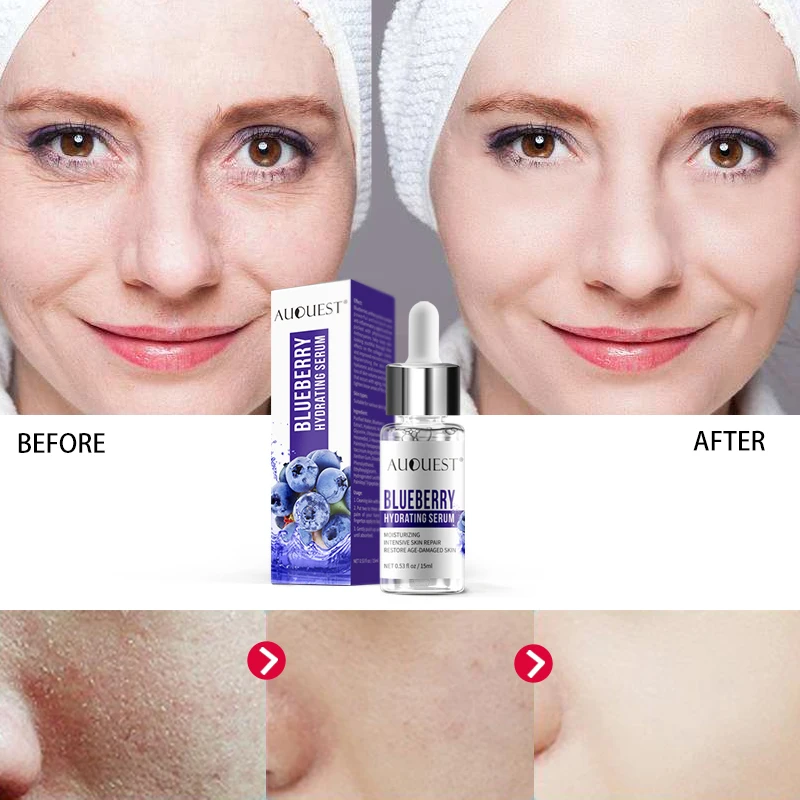 AuQuest Antioxidant Blueberry and 24K Gold Face Serum Anti Aging Facial Serum Shrink Pores Radiant Skin Care Products
AuQuest Antioxidant Blueberry and 24K Gold Face Serum Anti Aging Facial Serum Shrink Pores Radiant Skin Care Products