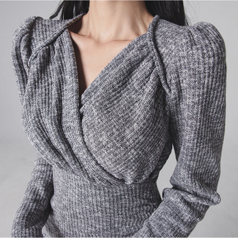 Women Knitted Sweater Dress Autumn Winter Long Sleeves Slim Bodycon Dress Casual Lady Office V-neck Dress Female
Women Knitted Sweater Dress Autumn Winter Long Sleeves Slim Bodycon Dress Casual Lady Office V-neck Dress Female