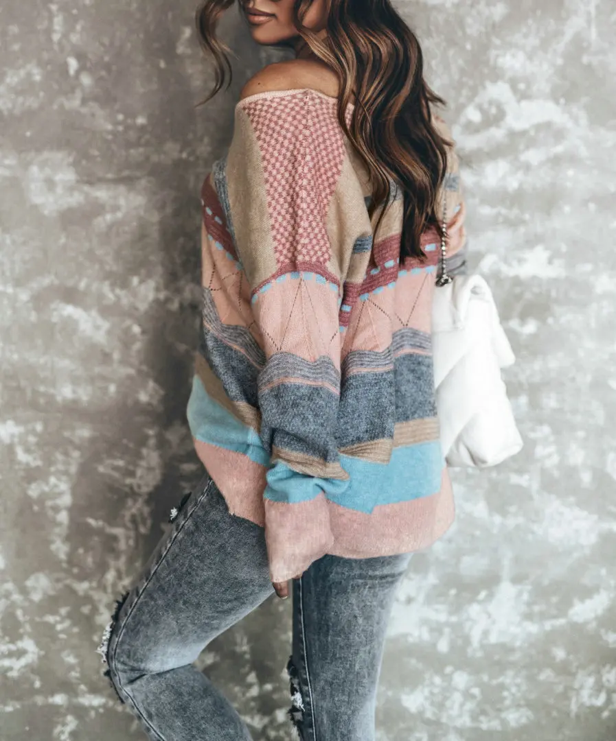 2020 Winter Women SweaterFashion casual print V neck long sleeve top Pullover Sweaters
2020 Winter Women SweaterFashion casual print V neck long sleeve top Pullover Sweaters