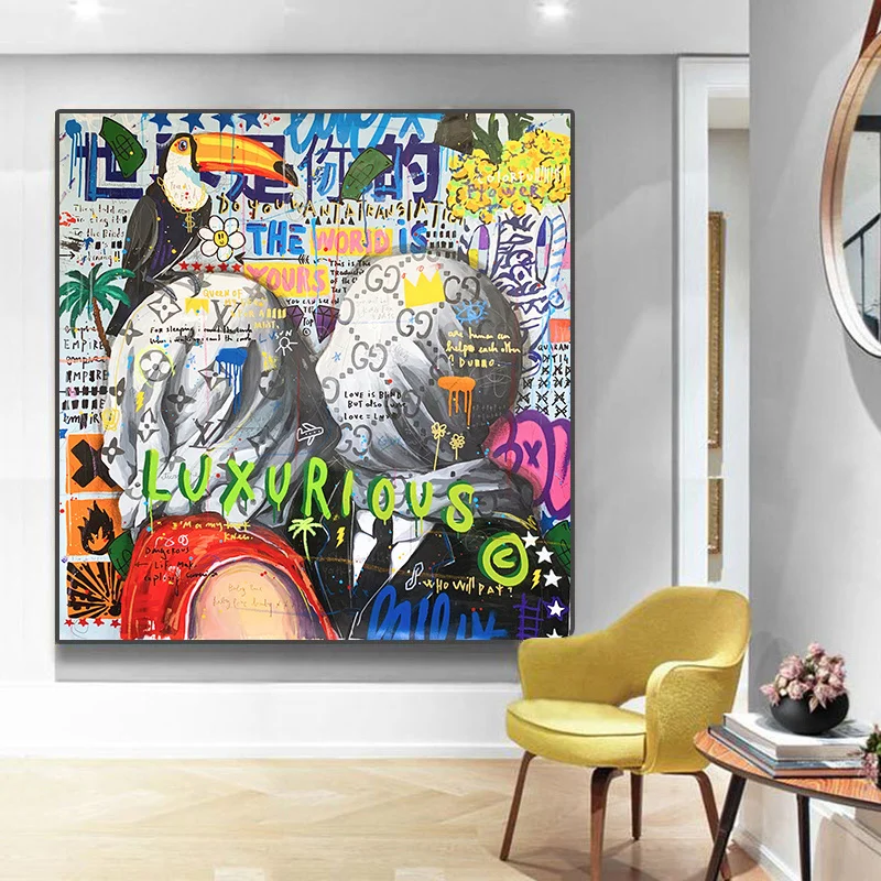 Graffiti Art Couple In Kiss Luxurious Canvas Painting Pop Art Wall Picure Print Couple Poster for Room Home Coudros Decor
Graffiti Art Couple In Kiss Luxurious Canvas Painting Pop Art Wall Picure Print Couple Poster for Room Home Coudros Decor