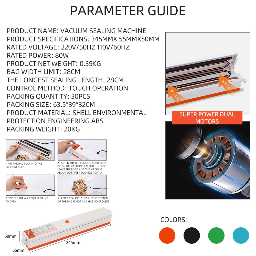 Electric Vacuum Sealer Kitchen Saver Durable Household High Sealing Vacuum Food Ready machine Electric For Food Vacuum Packag
Electric Vacuum Sealer Kitchen Saver Durable Household High Sealing Vacuum Food Ready machine Electric For Food Vacuum Packag