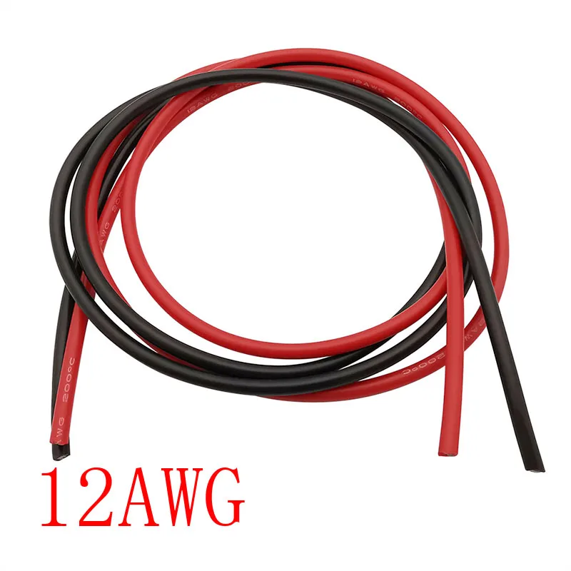 1Meter Black and 1Meter Red Heat-resistant 12 AWG Soft Silicone Wire Cable 12 Gauge Heat-resistant Silicone Wires
1Meter Black and 1Meter Red Heat-resistant 12 AWG Soft Silicone Wire Cable 12 Gauge Heat-resistant Silicone Wires