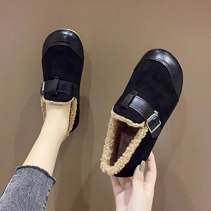 Winter Women Shoes Warm Low Heels Shoes Furry Shoes Women Round Toe British Style Comfortable Shallow Flat Peas Women's Shoes
Winter Women Shoes Warm Low Heels Shoes Furry Shoes Women Round Toe British Style Comfortable Shallow Flat Peas Women's Shoes