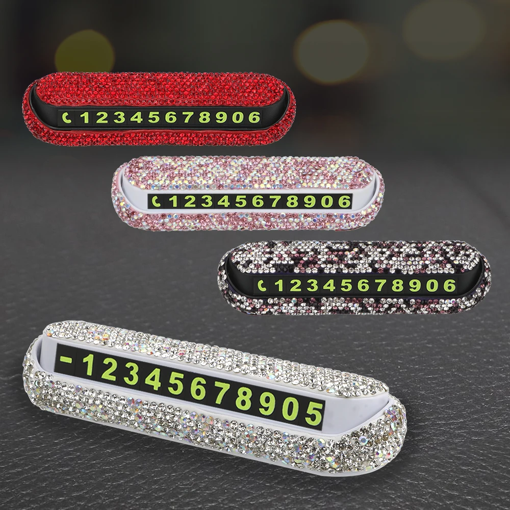 LEEPEE Phone Number Plate Diamond Crystal Auto Parking Card Hideable Magnetic Adsorption Car Sticker Car Temporary Parking Card
LEEPEE Phone Number Plate Diamond Crystal Auto Parking Card Hideable Magnetic Adsorption Car Sticker Car Temporary Parking Card