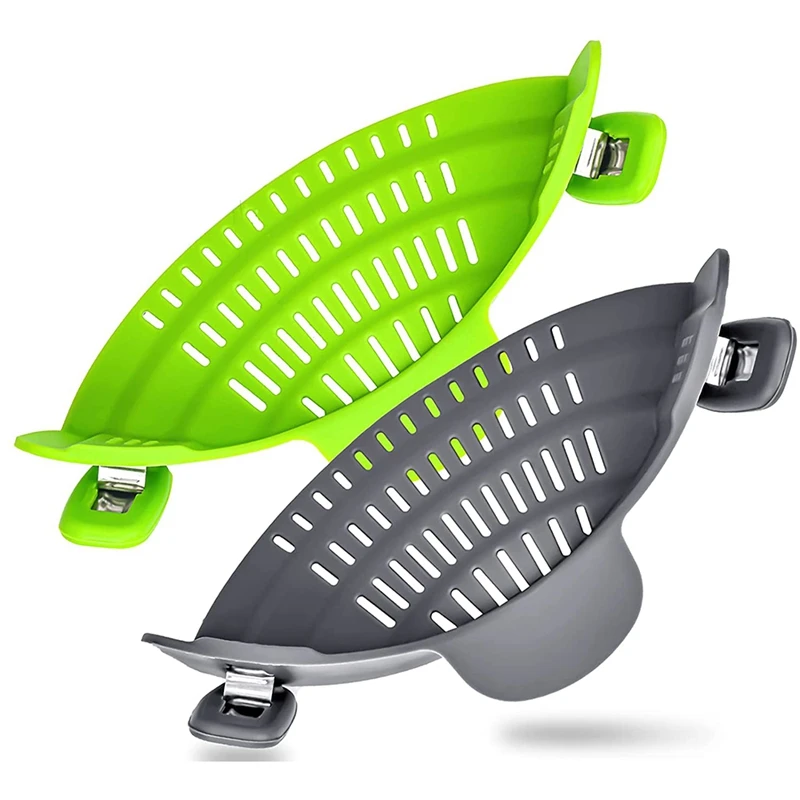 2-Piece Pasta Strainer Kitchen Clip-on Strainer Silicone Pot Strainer for Pasta Beef and Rice
2-Piece Pasta Strainer Kitchen Clip-on Strainer Silicone Pot Strainer for Pasta Beef and Rice