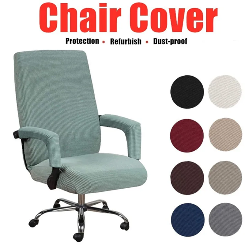 

Elastic Office Lift Computer Chair Cover Modern Anti-dirty Boss Rotating Chair Seat Case Removable Thickened With Armrest Covers