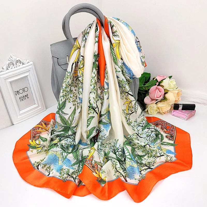 2021 Summer Sunscreen Silk Scarf Korean Colour Print Scarves Dustproof Bandana Fashion High-Grade Beach Towel New 180X90CM Shawl
2021 Summer Sunscreen Silk Scarf Korean Colour Print Scarves Dustproof Bandana Fashion High-Grade Beach Towel New 180X90CM Shawl
