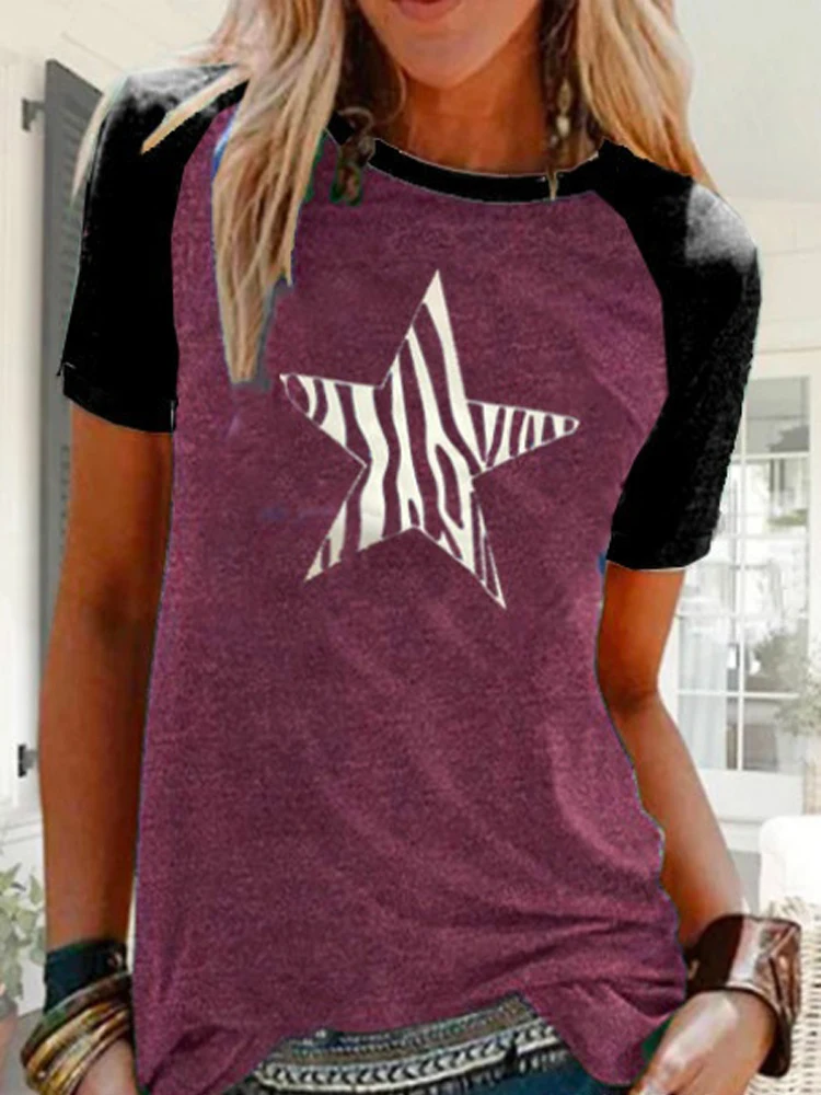 Cotton T Shirt Tops Women's Printed Short Sleeved Loose T Shirts Summer T Shirt Tops
Cotton T Shirt Tops Women's Printed Short Sleeved Loose T Shirts Summer T Shirt Tops