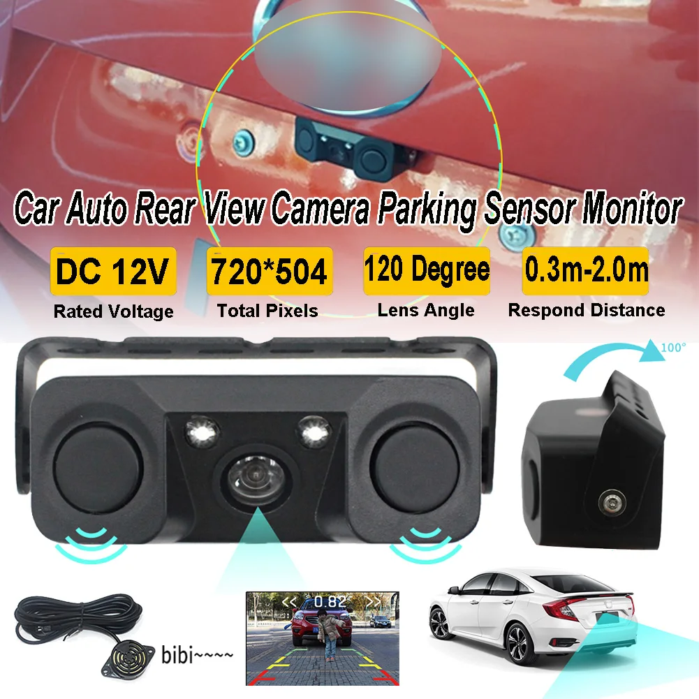 12V Reverse Backup Buzzer Rear View Camera With 2 Parking Line Sensors Car Auto Rear View Camera Parking Sensor Monitor
12V Reverse Backup Buzzer Rear View Camera With 2 Parking Line Sensors Car Auto Rear View Camera Parking Sensor Monitor
