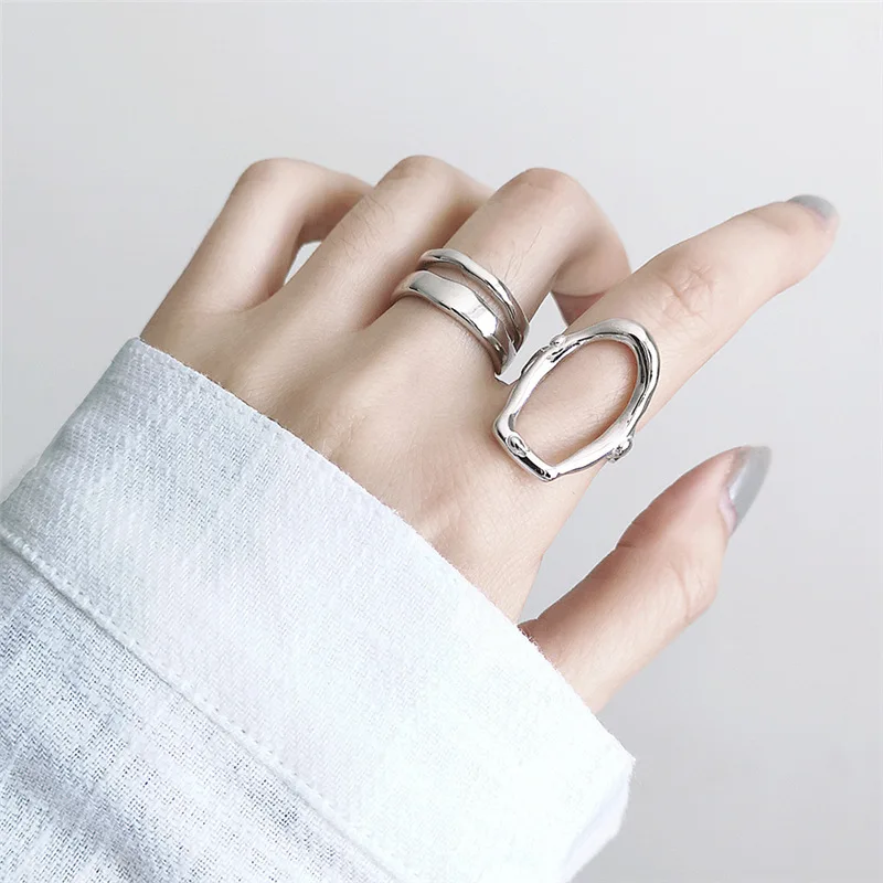 Thai Silver Ring Female Trend Simple S925 Sterling Silver Ring Retro Old Exaggerated Personality Open Ring Party Jewelry
Thai Silver Ring Female Trend Simple S925 Sterling Silver Ring Retro Old Exaggerated Personality Open Ring Party Jewelry