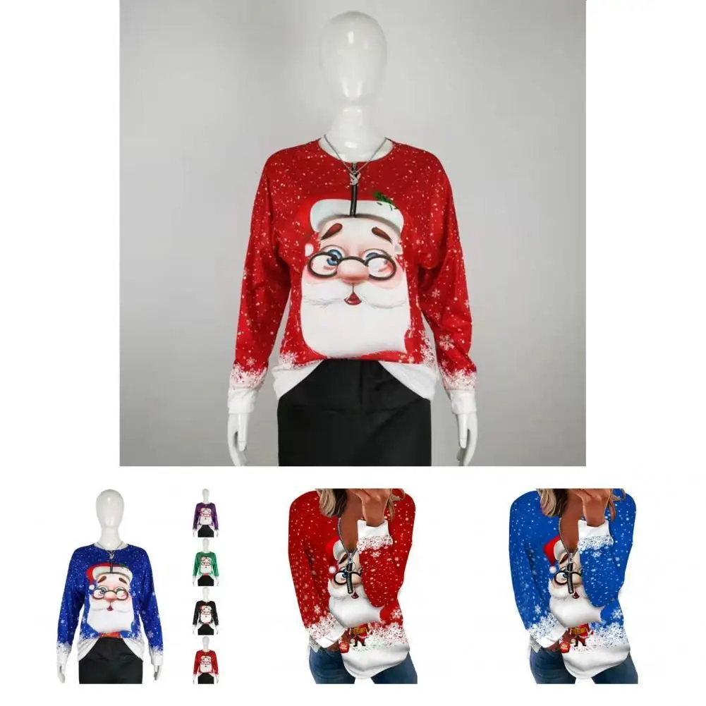 Soft Texture Popular Xmas Snowflake Print Women Blouse Skin-Touch Women Blouse V-Neck for Work
Soft Texture Popular Xmas Snowflake Print Women Blouse Skin-Touch Women Blouse V-Neck for Work