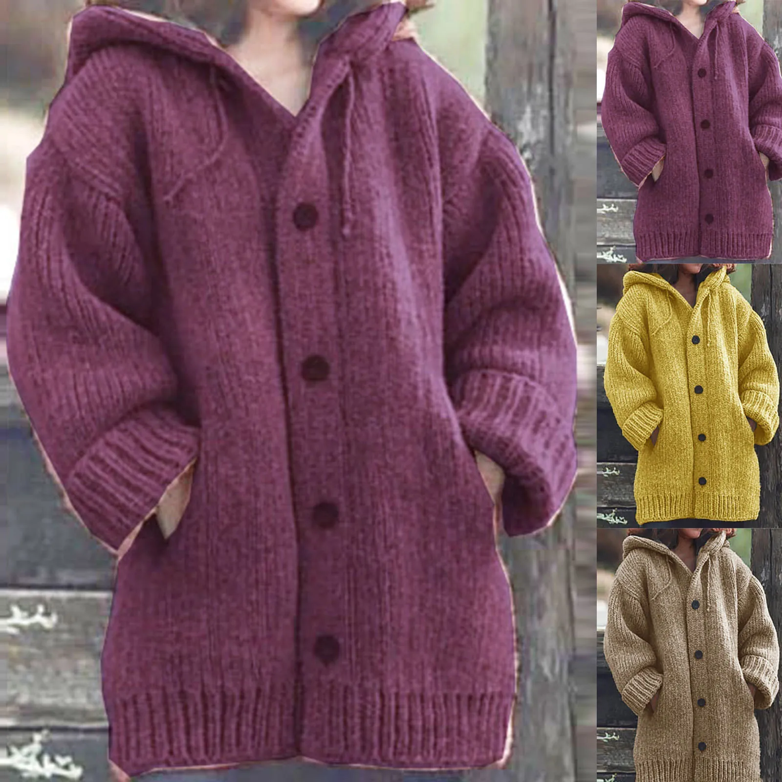 Oversized Knitted Cardigans Women Harajuku Sweater Autumn Winter 2021 Korean Tops Casual Vintage Warm Coat Hooded Top свитер
Oversized Knitted Cardigans Women Harajuku Sweater Autumn Winter 2021 Korean Tops Casual Vintage Warm Coat Hooded Top свитер