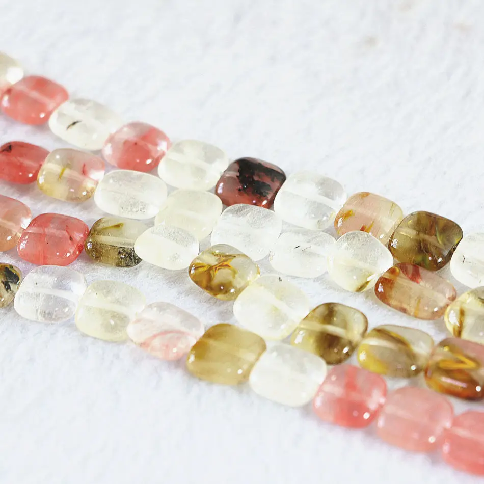 Fashion watermelon Tourmaline stone crystal 14x14mm square Shape round loose beads new diy jewelry 15" B488
Fashion watermelon Tourmaline stone crystal 14x14mm square Shape round loose beads new diy jewelry 15" B488