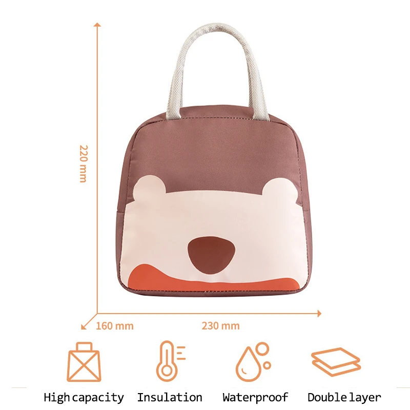 Lunch Bag Cooler Tote Portable Insulated Box Functional Cartoon Pattern Oxford Cloth Thermal Food Picnic Lunch Bag For Women Kid 
Lunch Bag Cooler Tote Portable Insulated Box Functional Cartoon Pattern Oxford Cloth Thermal Food Picnic Lunch Bag For Women Kid