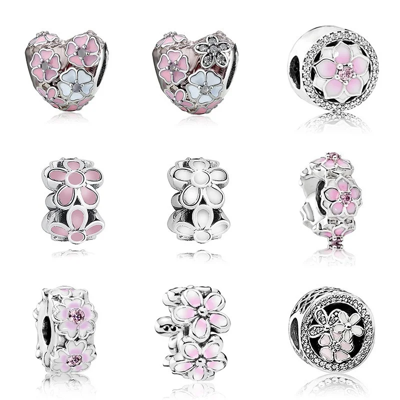 New 925 Sterling Silver Pink Enamel Flower Charms Beads Fit Original Pandora Bracelet Making Fashion DIY Jewelry for Women Gift
New 925 Sterling Silver Pink Enamel Flower Charms Beads Fit Original Pandora Bracelet Making Fashion DIY Jewelry for Women Gift