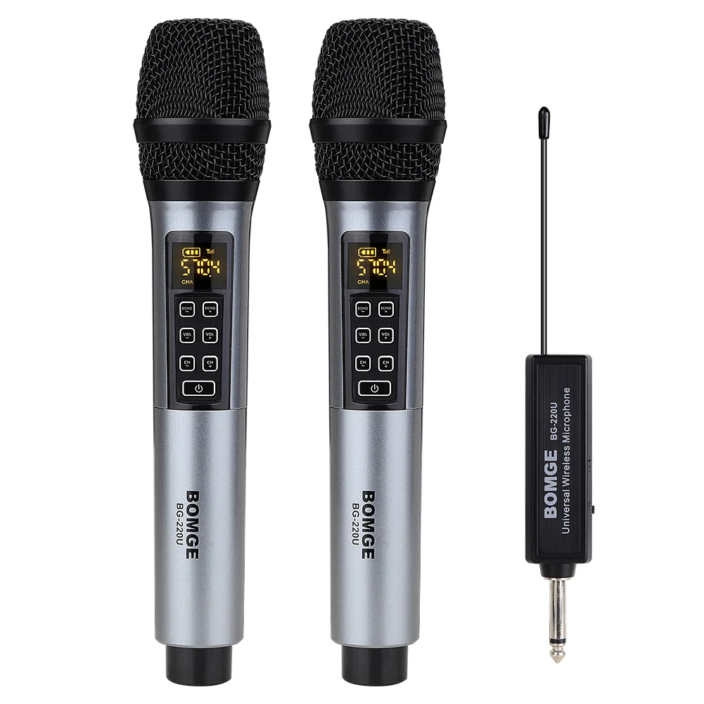 Беспроводной микрофон UHF запись караоке Динамический Ручной микрофон перезаряжаемые басовые каналы с приемником для караоке KTV речи 
Беспроводной микрофон UHF запись караоке Динамический Ручной микрофон перезаряжаемые басовые каналы с приемником для караоке KTV речи