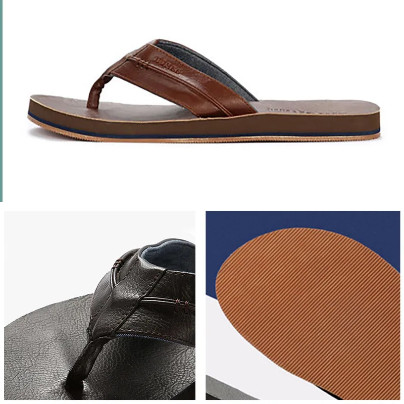 BOREE New Summer Cool Beach Slippers Real Leather Business Flip-Flops Toe Male Sandals Breathable Slides
BOREE New Summer Cool Beach Slippers Real Leather Business Flip-Flops Toe Male Sandals Breathable Slides