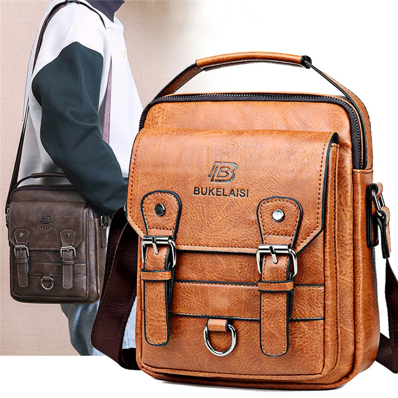 Casual Men Shoulder Bag Vintage Crossbody Bags High Quality Male Bag PU Leather Handbag Capacity Men Messenger Bags Tote Bag
Casual Men Shoulder Bag Vintage Crossbody Bags High Quality Male Bag PU Leather Handbag Capacity Men Messenger Bags Tote Bag