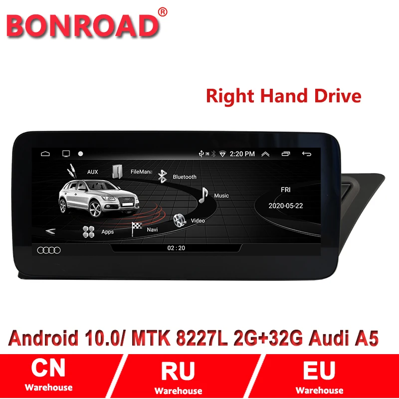 Bonroad RAM 2G ROM 32G Android 10 System Car GPS Navi Stereo For Audi A4 B8 A5 2009-2016 WIFI Google BT 10.25" Touch Multimedia
Bonroad RAM 2G ROM 32G Android 10 System Car GPS Navi Stereo For Audi A4 B8 A5 2009-2016 WIFI Google BT 10.25" Touch Multimedia