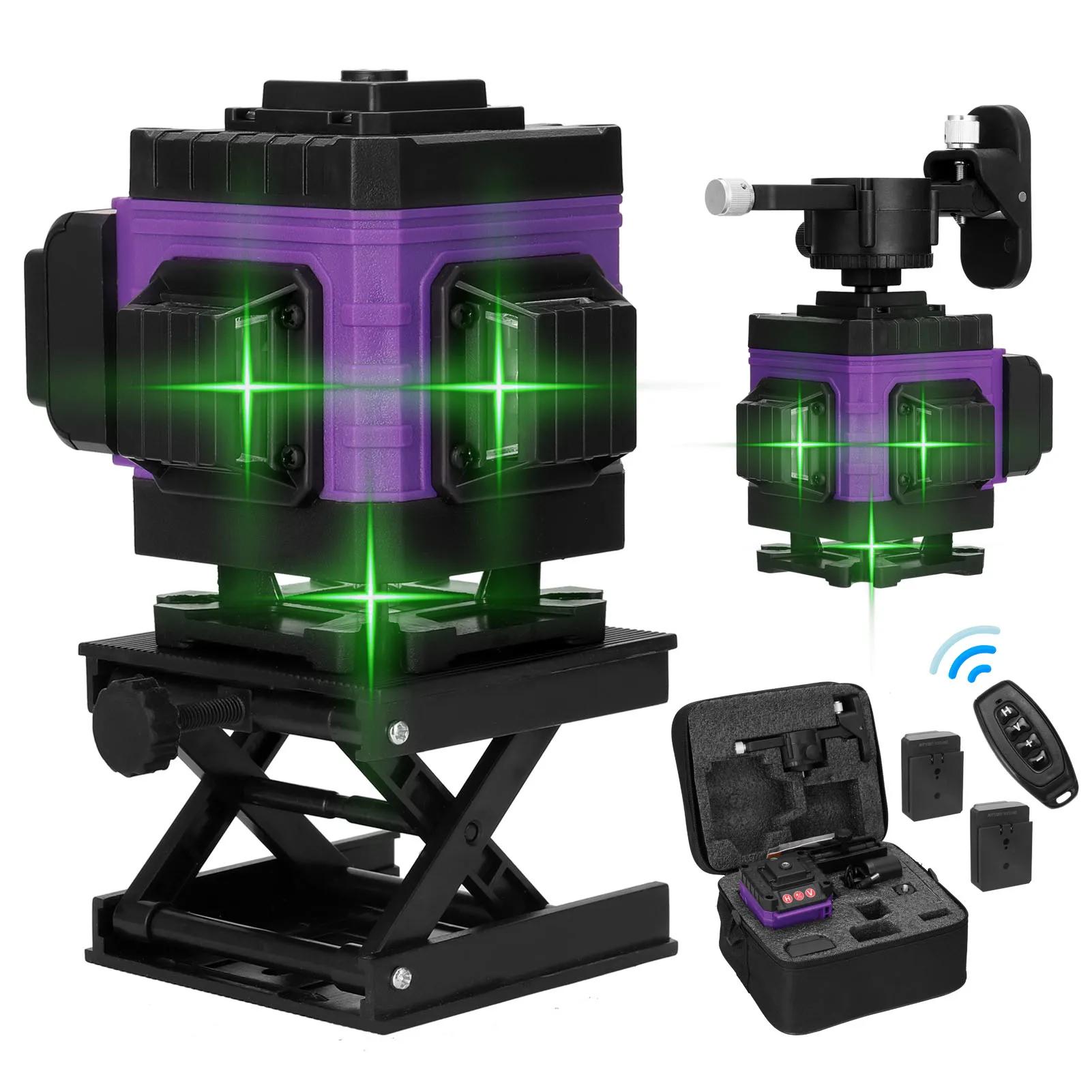 Professional 3D Laser Level 360 12 Lines Vertical Horizontal Lines with 3° Self-leveling Function Laser Leveling Device Kit
Professional 3D Laser Level 360 12 Lines Vertical Horizontal Lines with 3° Self-leveling Function Laser Leveling Device Kit