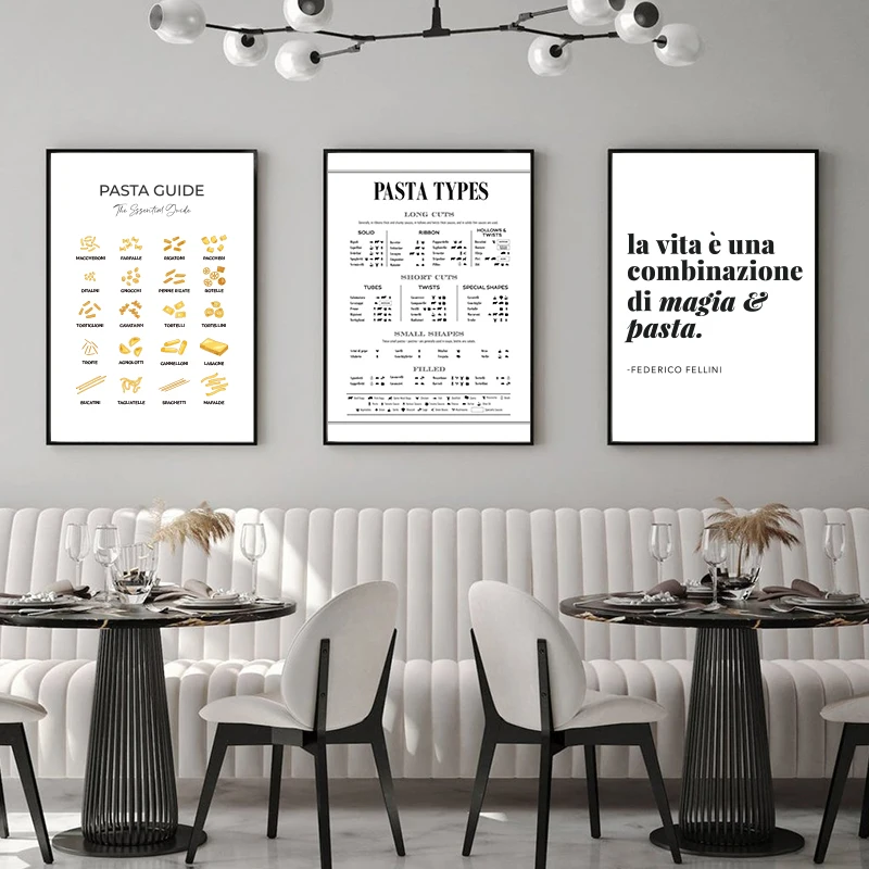 Italian Pasta Types Art Print Kitchen Wall Decor Pasta Guide Poster Canvas Painting Dining Room Restaurant Decoration Pictures
Italian Pasta Types Art Print Kitchen Wall Decor Pasta Guide Poster Canvas Painting Dining Room Restaurant Decoration Pictures