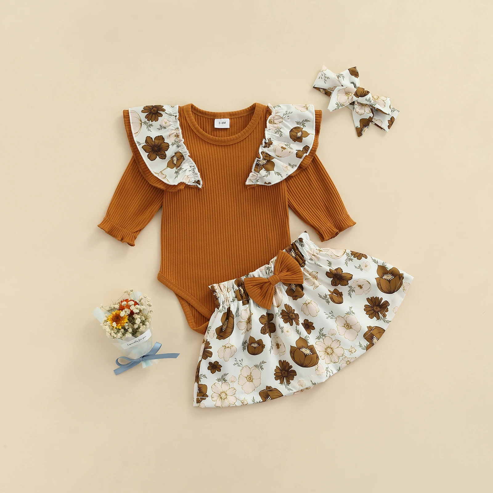 Lioraitiin 0-18M Newborn Infant Baby Floral Print Clothes Set Long Sleeve Romper+Large Hem Short Skirt+Bow-knot Headband
Lioraitiin 0-18M Newborn Infant Baby Floral Print Clothes Set Long Sleeve Romper+Large Hem Short Skirt+Bow-knot Headband