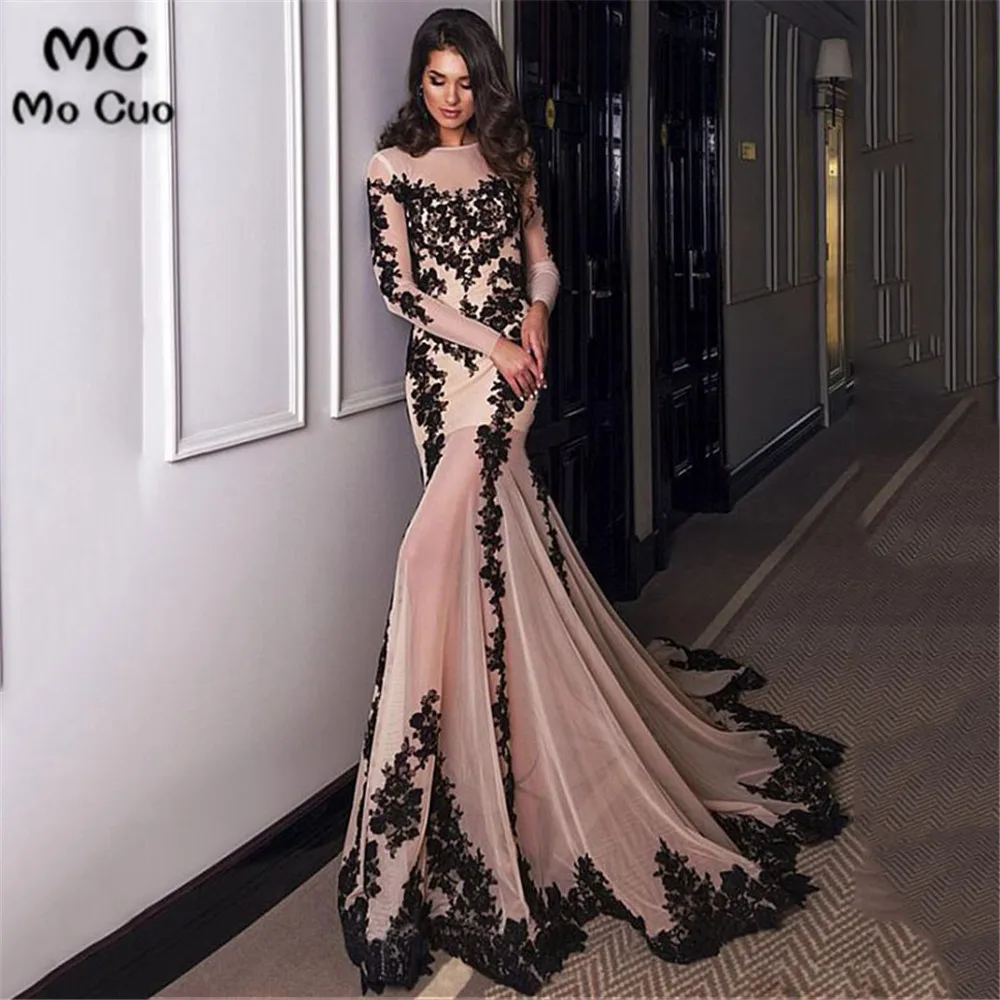 Long Sleeve Mermaid Evening Dresses Lace Appliques Black Lace Formal Dress For Women Long Party Gowns robe de soiree Custom Made
Long Sleeve Mermaid Evening Dresses Lace Appliques Black Lace Formal Dress For Women Long Party Gowns robe de soiree Custom Made