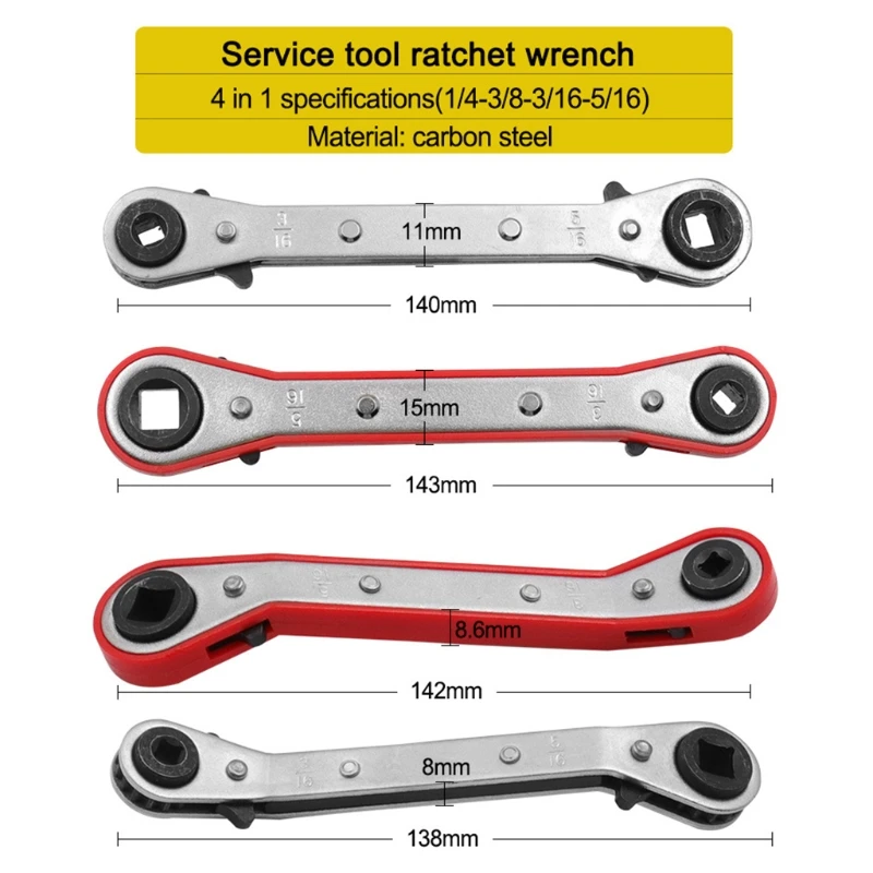 Ratcheting Fully-Reversible Refrigeration Wrench with Compact Design and Fast Switching, Save Time and Effort
Ratcheting Fully-Reversible Refrigeration Wrench with Compact Design and Fast Switching, Save Time and Effort