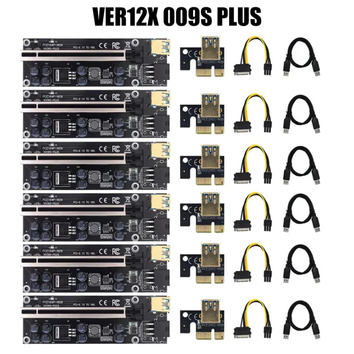6 шт. PCIE Riser 009S PLUS Riser PCIE PCI Express X1 до X16 Dual 6Pin для графической карты GPU Биткоин Майнер датчик температуры
6 шт. PCIE Riser 009S PLUS Riser PCIE PCI Express X1 до X16 Dual 6Pin для графической карты GPU Биткоин Майнер датчик температуры