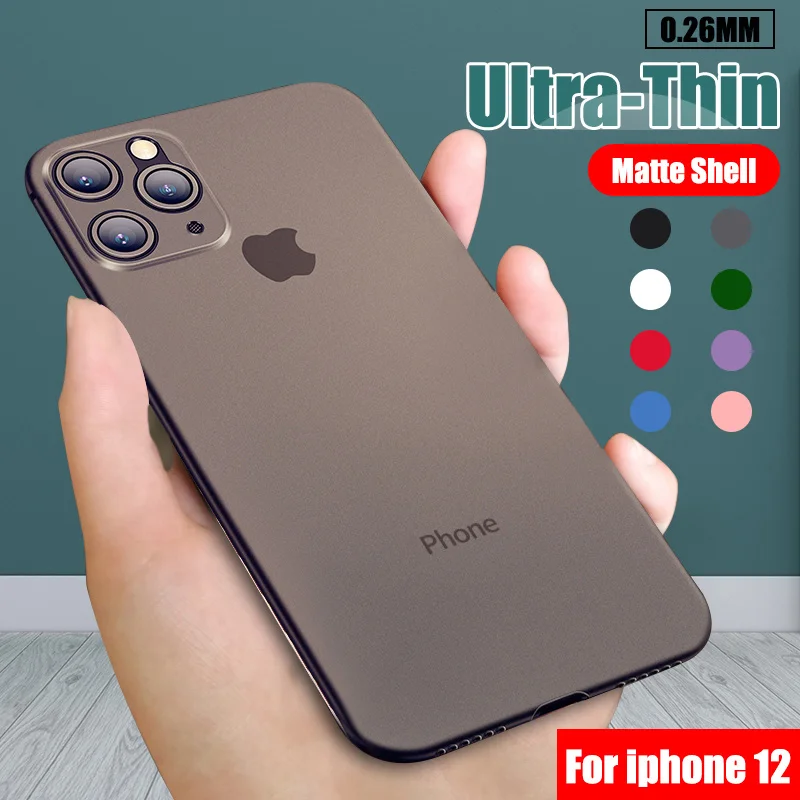 Ультратонкий матовый PP чехол для телефона Iphone SE 2020 11 12 mini Pro XS Max X XR 6S 6 7 8 Plus полный