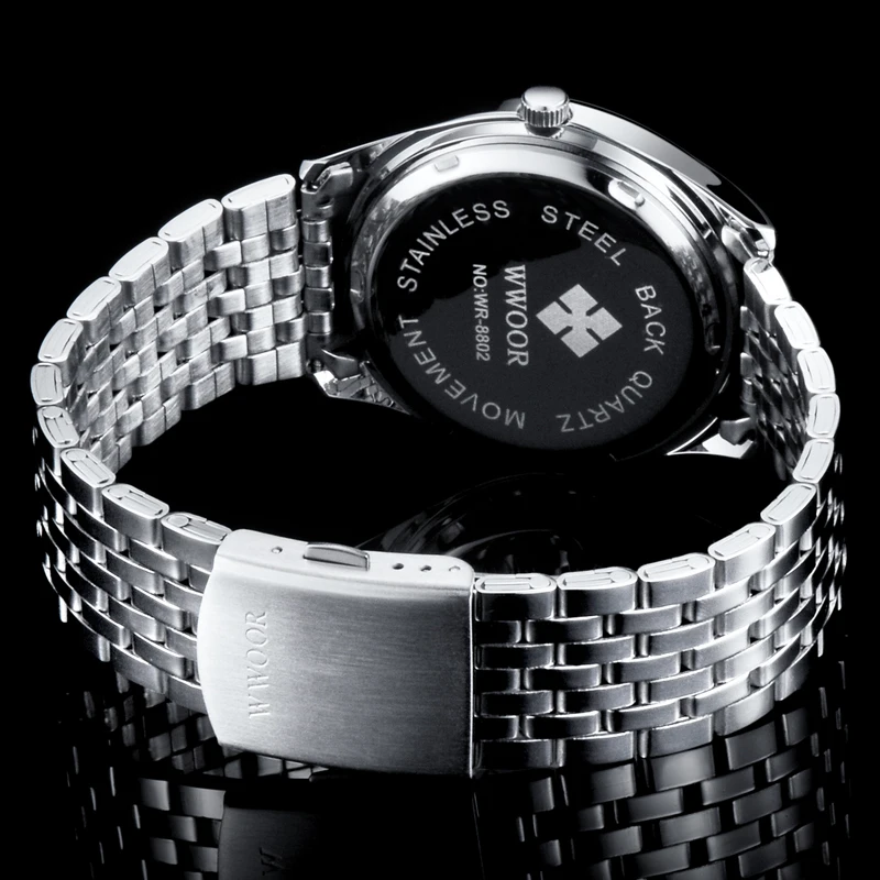 WWOOR Men Watches Top Brand Luxury Luminous Day Date Clock Waterproof Stainless Steel Quartz Wristwatch Male Silver Wrist Watch
WWOOR Men Watches Top Brand Luxury Luminous Day Date Clock Waterproof Stainless Steel Quartz Wristwatch Male Silver Wrist Watch