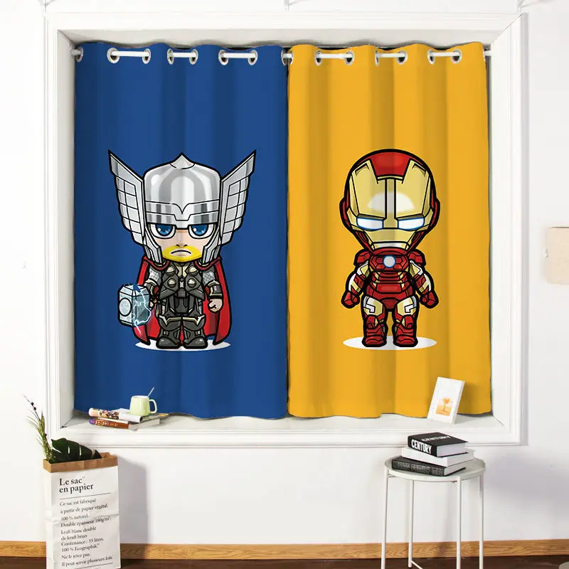 Marvel Captain America Iron Man Children's Room Free Perforated Blackout Curtain Bedroom Living Room Bay Window Short Curtain
Marvel Captain America Iron Man Children's Room Free Perforated Blackout Curtain Bedroom Living Room Bay Window Short Curtain