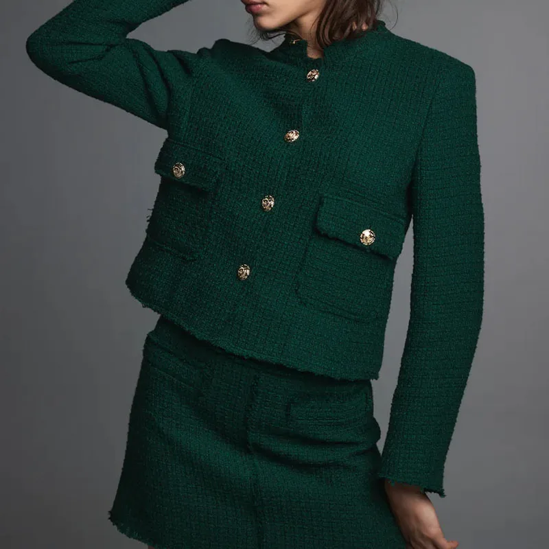 KUMSVAG Women Autumn ZA Veins Jackets Coats 2021 Casual O-Neck Single Breasted Slim Female Elegant Jacket Outerwear Clothes
KUMSVAG Women Autumn ZA Veins Jackets Coats 2021 Casual O-Neck Single Breasted Slim Female Elegant Jacket Outerwear Clothes