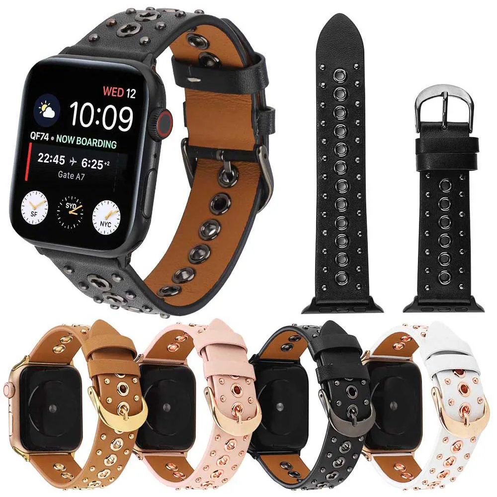 Rivet Punk Style Leather Strap for Apple Watch Band Series 7 SE 6 5 4 3 Bracelet for iWatch 41mm 45mm 40mm 44mm 38mm 42mm Belt
Rivet Punk Style Leather Strap for Apple Watch Band Series 7 SE 6 5 4 3 Bracelet for iWatch 41mm 45mm 40mm 44mm 38mm 42mm Belt