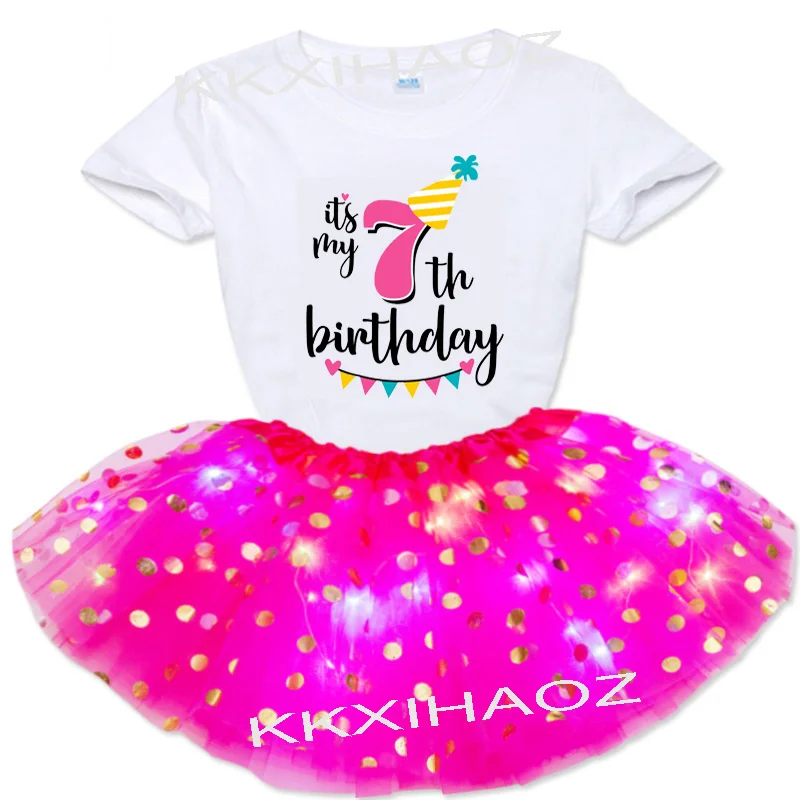 Girls Tutu Dress Sets Girl Birthday Party 2Pc Cute Letter Print short sleeve T-shirt + Dress Design Number Birthday Present 2-7Y
Girls Tutu Dress Sets Girl Birthday Party 2Pc Cute Letter Print short sleeve T-shirt + Dress Design Number Birthday Present 2-7Y